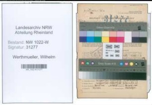 Entnazifizierung Wilhelm Werthmueller , geb. 27.07.1896 ()