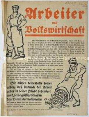 Flugblatt zum rechtlichen Arbeitsverhältnis zwischen Arbeitgeber und Arbeitnehmer