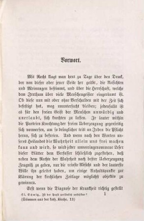 Ist der Papst persönlich unfehlbar? : aus Deutschlands und des P. Deharbe Katechismen