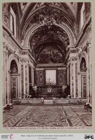 5192. NAPOLI. Chiesa dellaCertosa di S. Martino, fondata nel 1325 e trasformata nel XVII secolo.