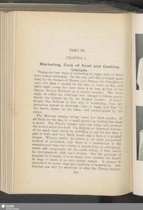 Chapter I. Marketing, Care of Food and Cooking Utensils