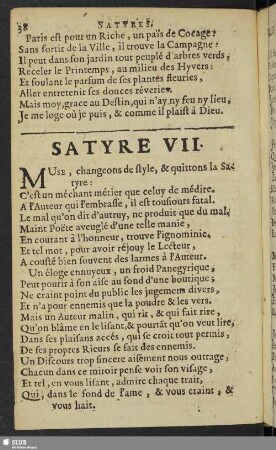 Satyre VII.