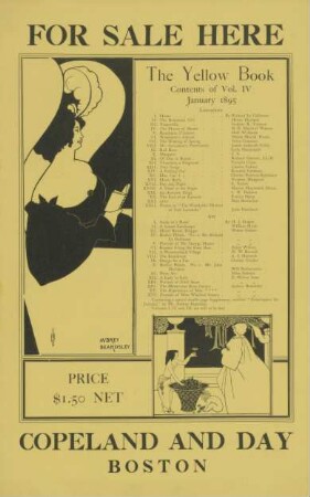 For sale here the Yellow Book Contents of Vol. IV January 1895
