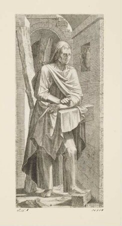 Heiliger Andreas, Blatt 3 der Folge "Christus, zwölf Apostel und heiliger Paulus"