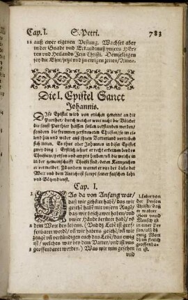 Die I. Epistel Sanct Johannis.