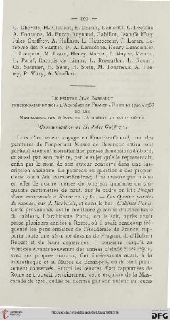 Le peintre Jean Barbault pensionnaire du roi à l'Académie de France à Rome de 1749 à 1753 et les mascarades des élèves de l'Académie au XVIIIe siècle