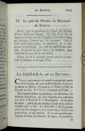 Le Sahara, ou Le Désert.