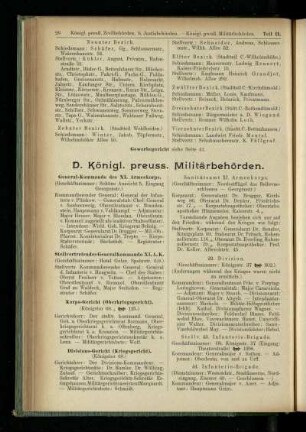 Königl. preuss. Militärbehörden