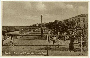 The Strand & Promenade, Larnaca, Cyprus [Zypern]] [rückseitig: Mantovani Tourist Agency, Larnaca Cyprus]