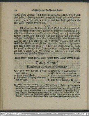 Das 4. Capitel. Von denen Gebäuen dieser Kirche