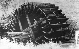 Bad Muskau. Friedensmühle, Wasserrad, Repro (Bildersammlung Fam. Schneider)