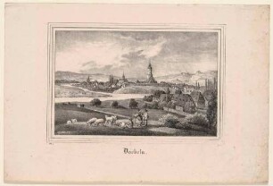 Stadtansicht von Döbeln, Variante aus der Zeitschrift Saxonia um 1840
