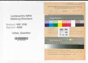 Entnazifizierung Guenther Urban , geb. 07.03.1908 (Angestellter)