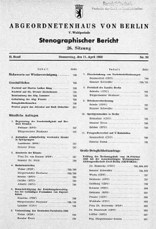 Nr. 26, 11. April 1968