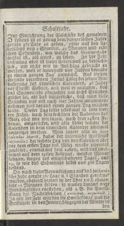 Schaltjahr.