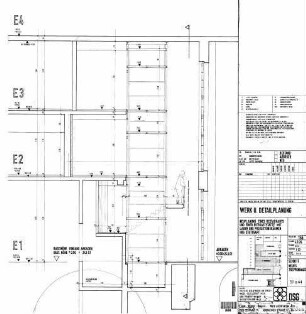 Stuttgart Hbf: Neuplanung eines Restaurants/ DSG - Schnitt neues Treppenhaus Empfangsgeb. Treppenhaus