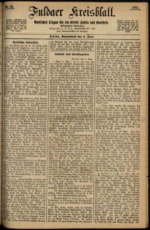 Ausgabe vom Samstag, den 02. Juni 1883.