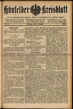 Ausgabe vom Dienstag, den 20. Dezember 1898.