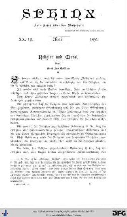 Heft 5 Mai 1895