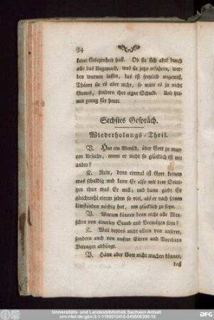 Sechstes Gespräch.