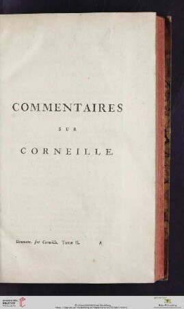 Commentaires sur Corneille