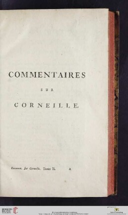 Commentaires sur Corneille