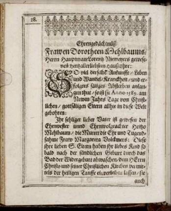 Ehrengedächtnüß [...]