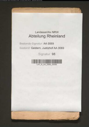 Abschriften von Lehnsurkunden betreffend Millen, Gangelt und Waldfeucht
