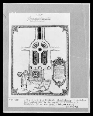 Grundriss der Abteikirche von Saint-Denis (Seine-Saint-Denis)