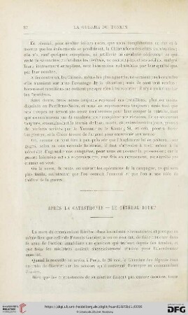 Après la catastrophe … M. Harmand
