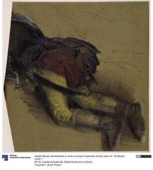 Modellstudie zu einem vornüber liegenden Soldat