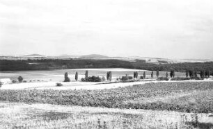 Rosenbach-Herwigsdorf. Blick vom Windmühlenberg auf die alte Bernstädter Straße