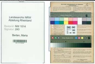 Entnazifizierung Maria Berten , geb. 17.05.1902 ()