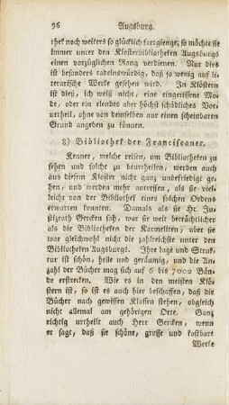 8) Bibliothek der Franciscaner.