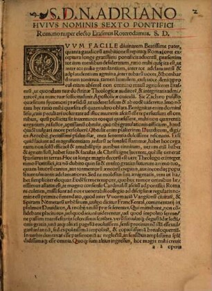 Arnobii Afri, Vetvsti Pariter ac laudatissimi scriptoris commentarij, pij iuxta ac sinceriter eruditi, In omnes psalmos : Cum D. Erasmi Roterodami Praefatione ad nuper electum Pontificem Romanum Adrianum huius nominis sextum
