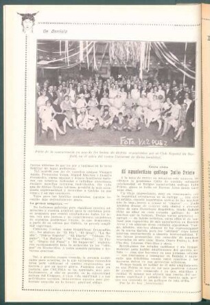 [Fotografía de] Parte de la concurrencia en uno de los bailes de disfraz organizados por el Club Español de Banfield [...]