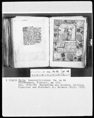 Stundenbuch — Die heilige Barbara, Folio 188recto