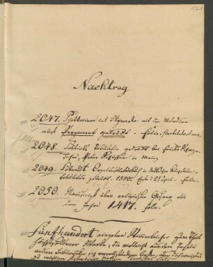 Nachtrag (No. 2047-2050)