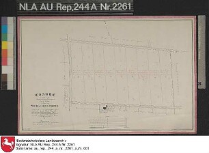 Lage des Siebelsleegmoores in der Gemarkung EVERSMEER Kolorierte Zeichnung von F. W. Sprengell Papier auf Leinen Format 49,7x32,6 M 1:2.000