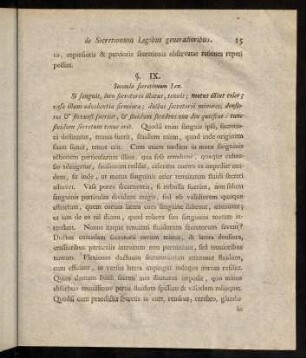 15-26, §. IX. Secundum secretionum Lex. - §. XVII. Consectarium.