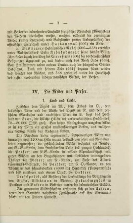 IV. Die Meder und Perser