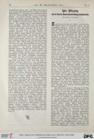 7: Die Plastik auf d. Intern. Kunstausstellung in München, [2]