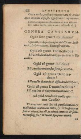 Genera Caussarum.