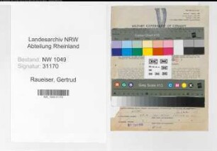 Entnazifizierung Gertrud Raueiser , geb. 03.05.1913 ()