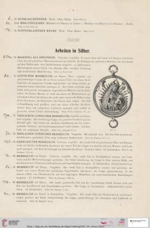 Arbeiten in Silber (Nr. 75 - 121)
