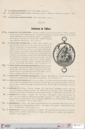 Arbeiten in Silber (Nr. 75 - 121)
