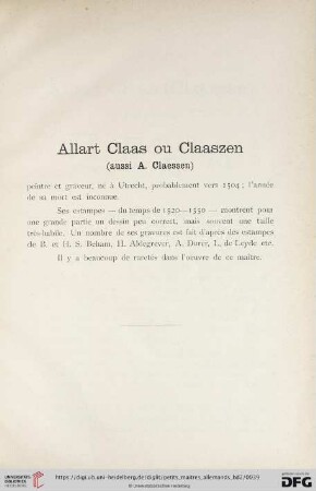 Allart Claas ou Claaszen