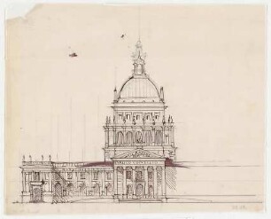 Thiersch, Friedrich von; Leipzig (Sachsen); Reichsgericht - Fassade (Teilansicht)