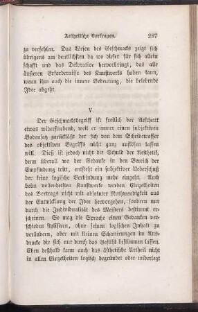 [Aesthetische Vorfragen.] V.