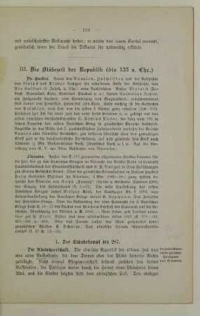 III. Die Blütezeit der Republik ( bis 133 v. Chr.)